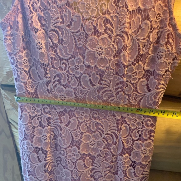 Le Chateau Lace Floral Lilac Lavender Purple/ Pink dress - Picture 6 of 7